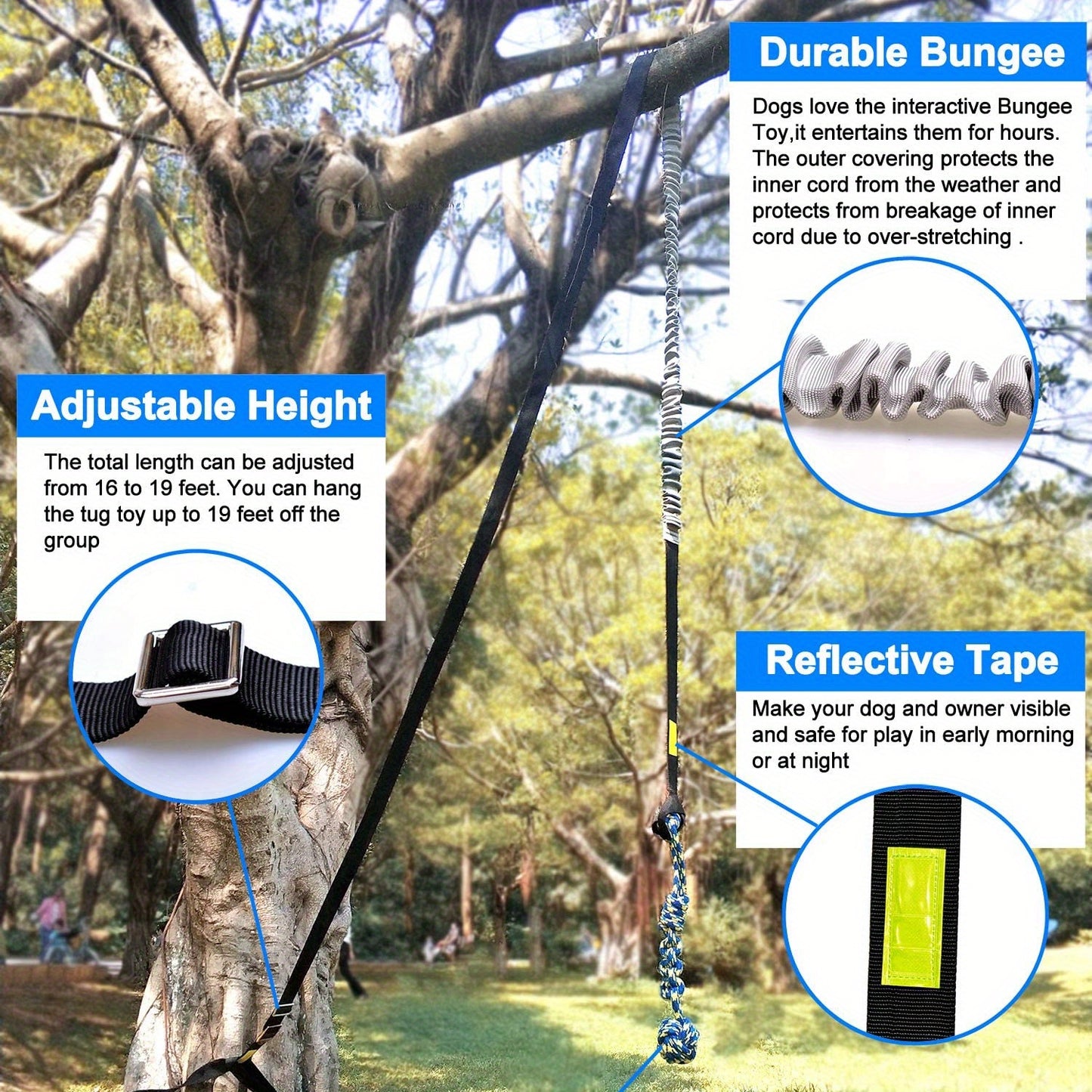 Interactive Bungee Tug Toy – Hanging Dog Toy for Exercise & Play!