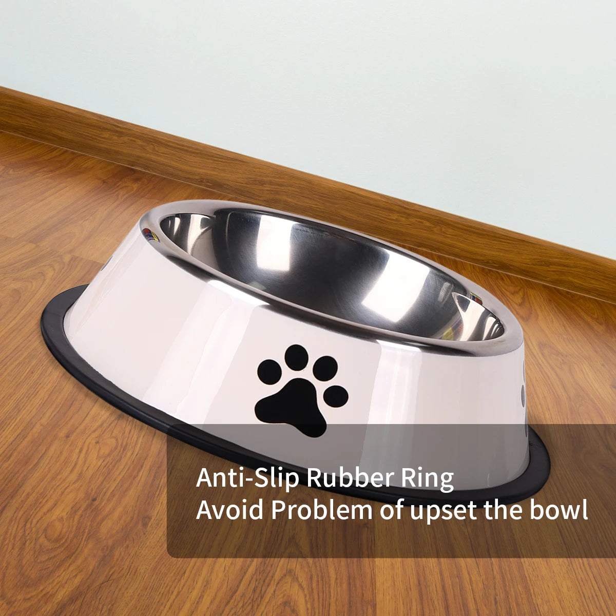 Heavy-Duty Stainless Steel Pet Food Bowl – Safe, Sturdy & Ideal for Feeding!