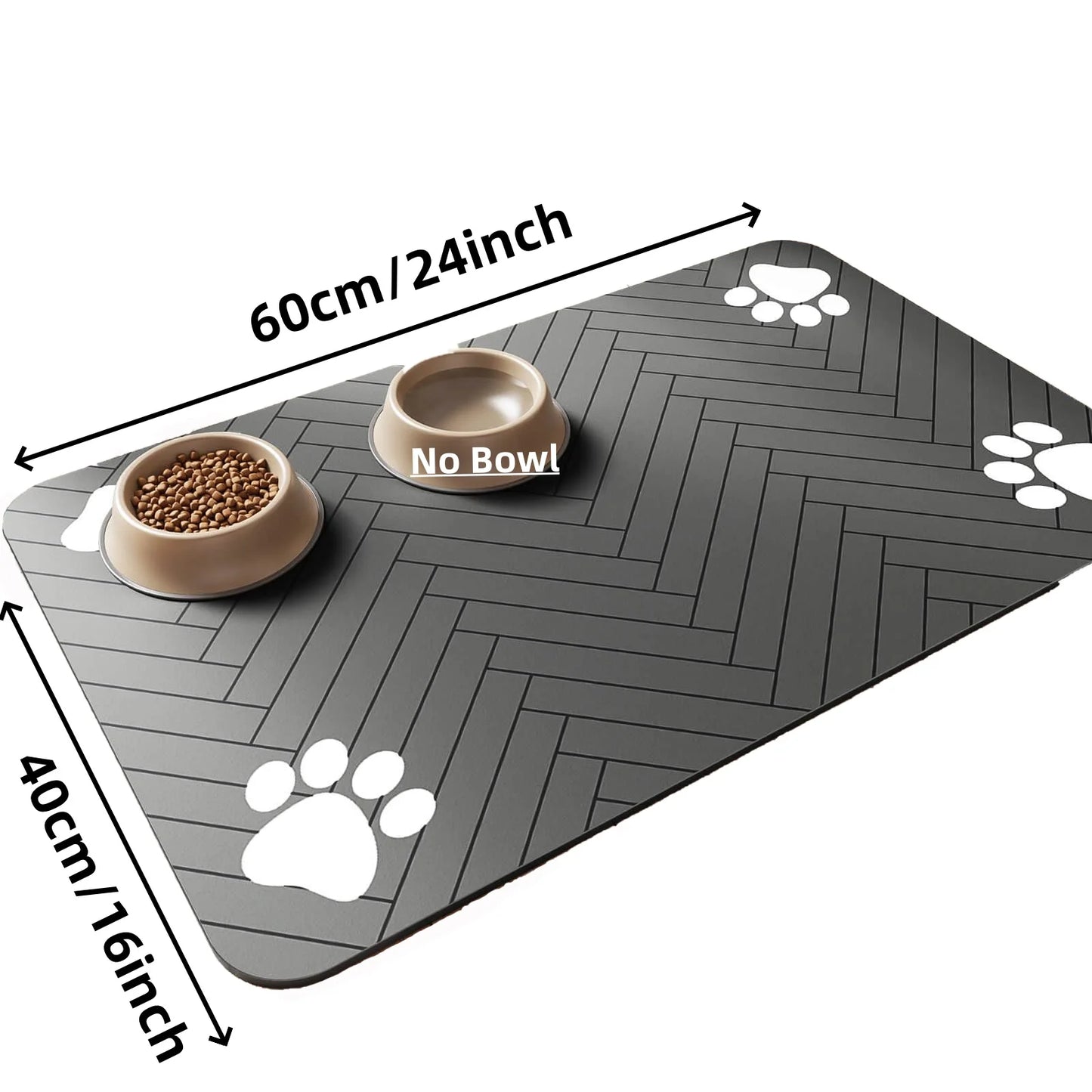 No More Spills! Absorbent & Leak-Proof Pet Food & Water Bowl Mat!