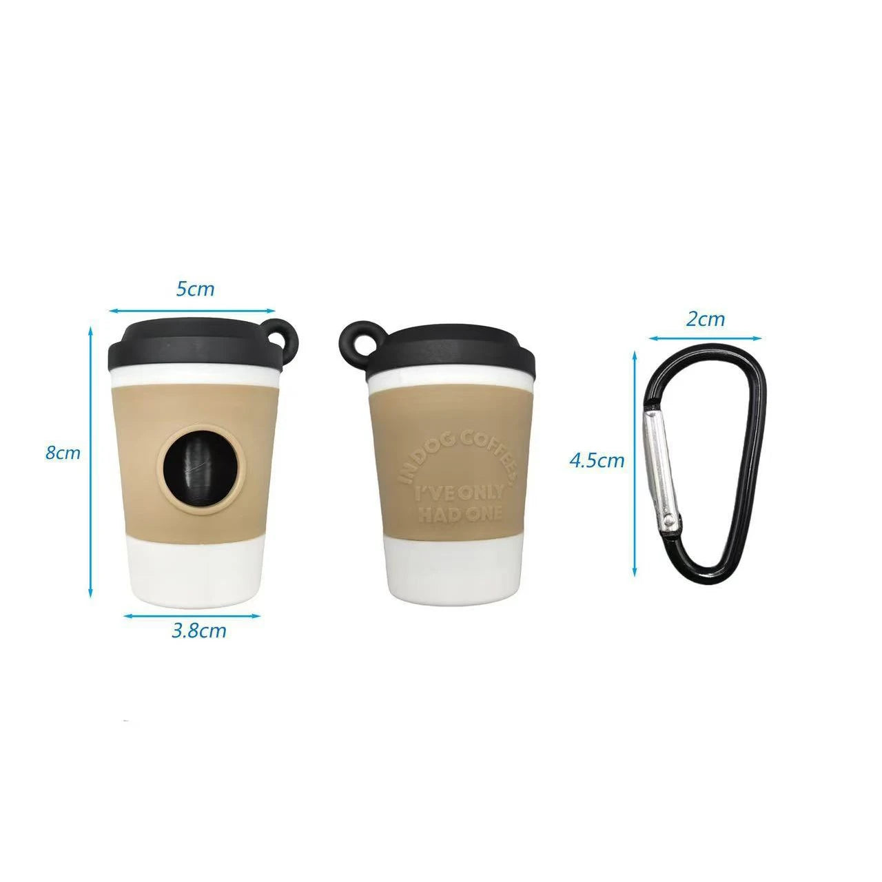 Durable & Portable Dog Poop Bag Holder – Stylish Coffee Cup Dispenser for Outdoor Use!