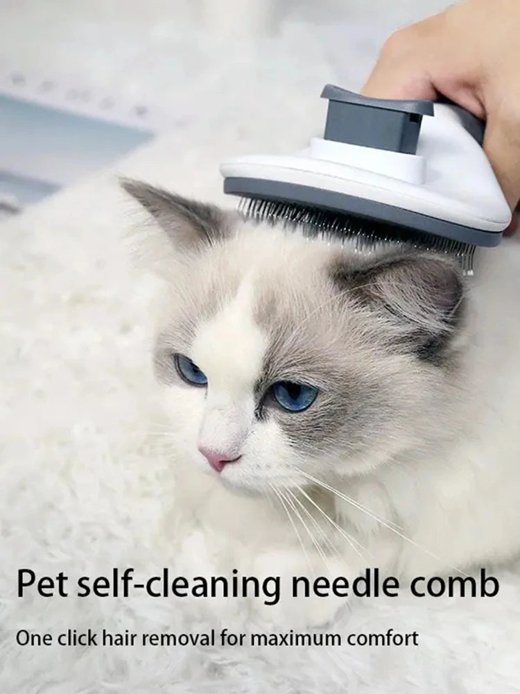 - Tangle-Free Magic! Quick-Clean Pet Hair Remover Brush for Dogs & Cats!
