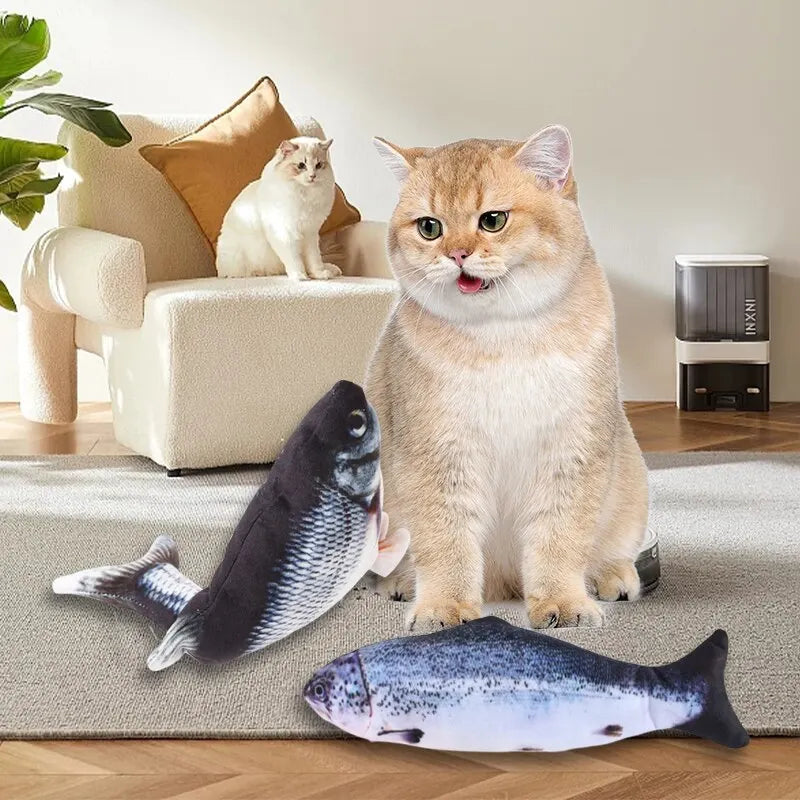 - Floppy Fun! USB-Charging Fish Toy – Wiggles & Engages Your Pup and Cats!