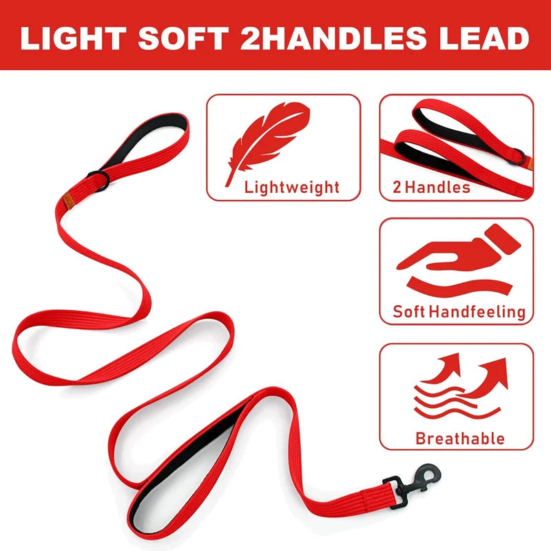 Stay in Charge – Durable, Padded Dual-Handle Dog Leash for All Breeds!