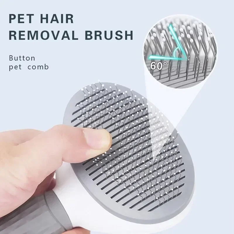 - Tangle-Free Magic! Quick-Clean Pet Hair Remover Brush for Dogs & Cats!