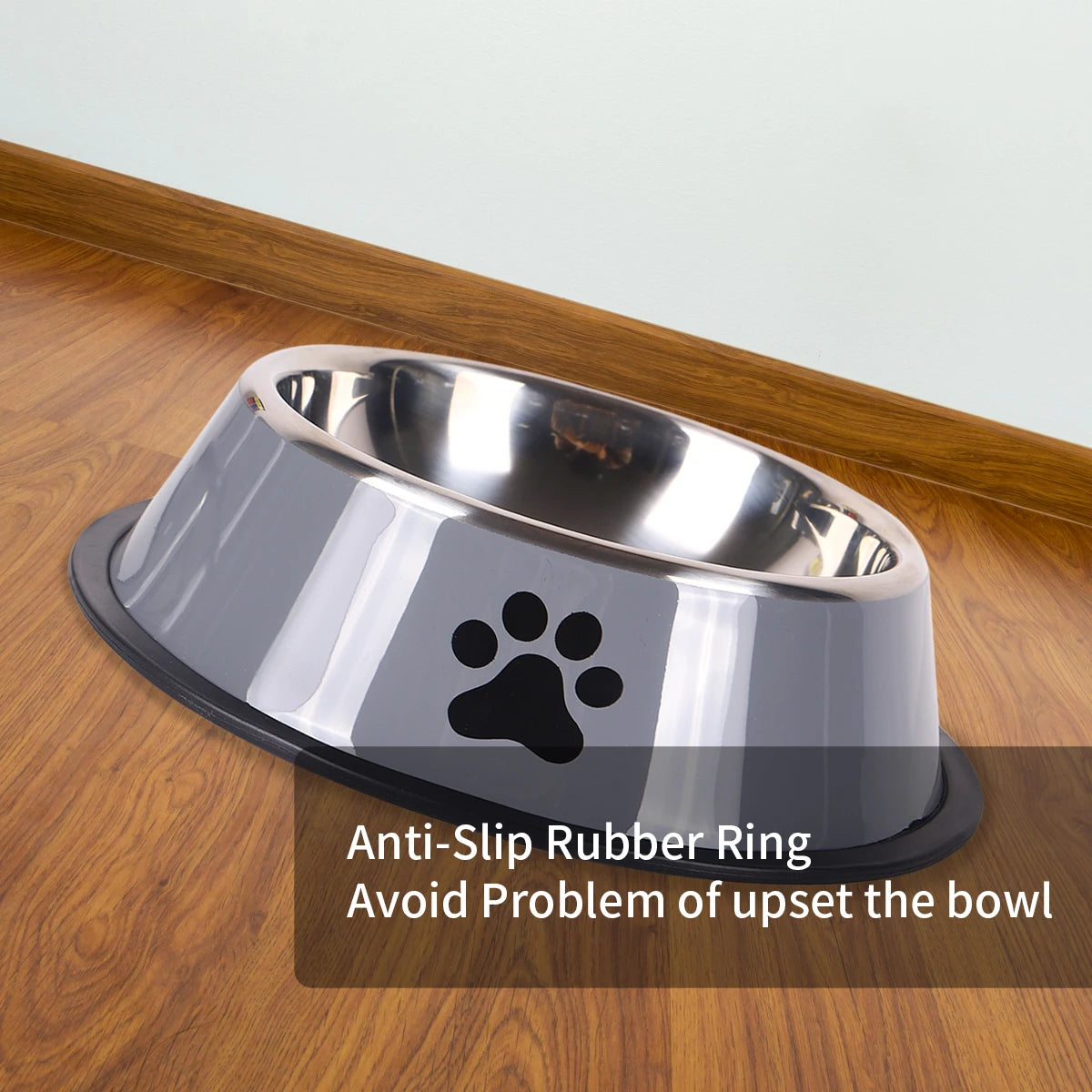 Heavy-Duty Stainless Steel Pet Food Bowl – Safe, Sturdy & Ideal for Feeding!