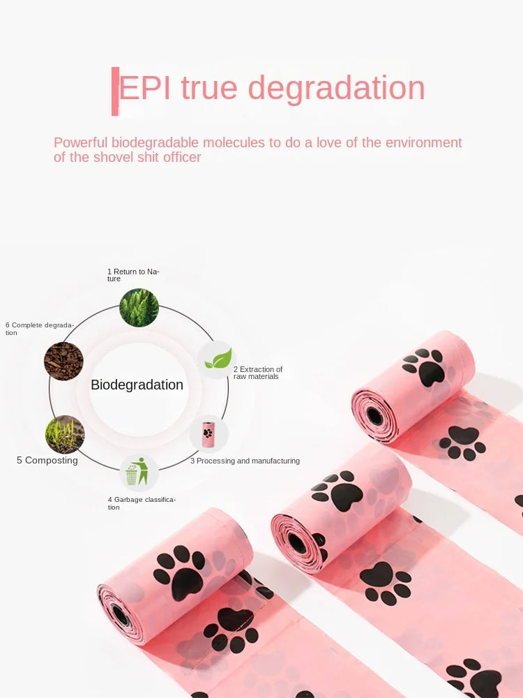 Go Green! Extra-Thick, Degradable Pet Waste Bags for Hassle-Free Cleanup!