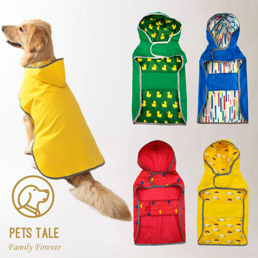- Bright & Waterproof – Two-Way Wear Dog Raincoat for All-Weather Protection!