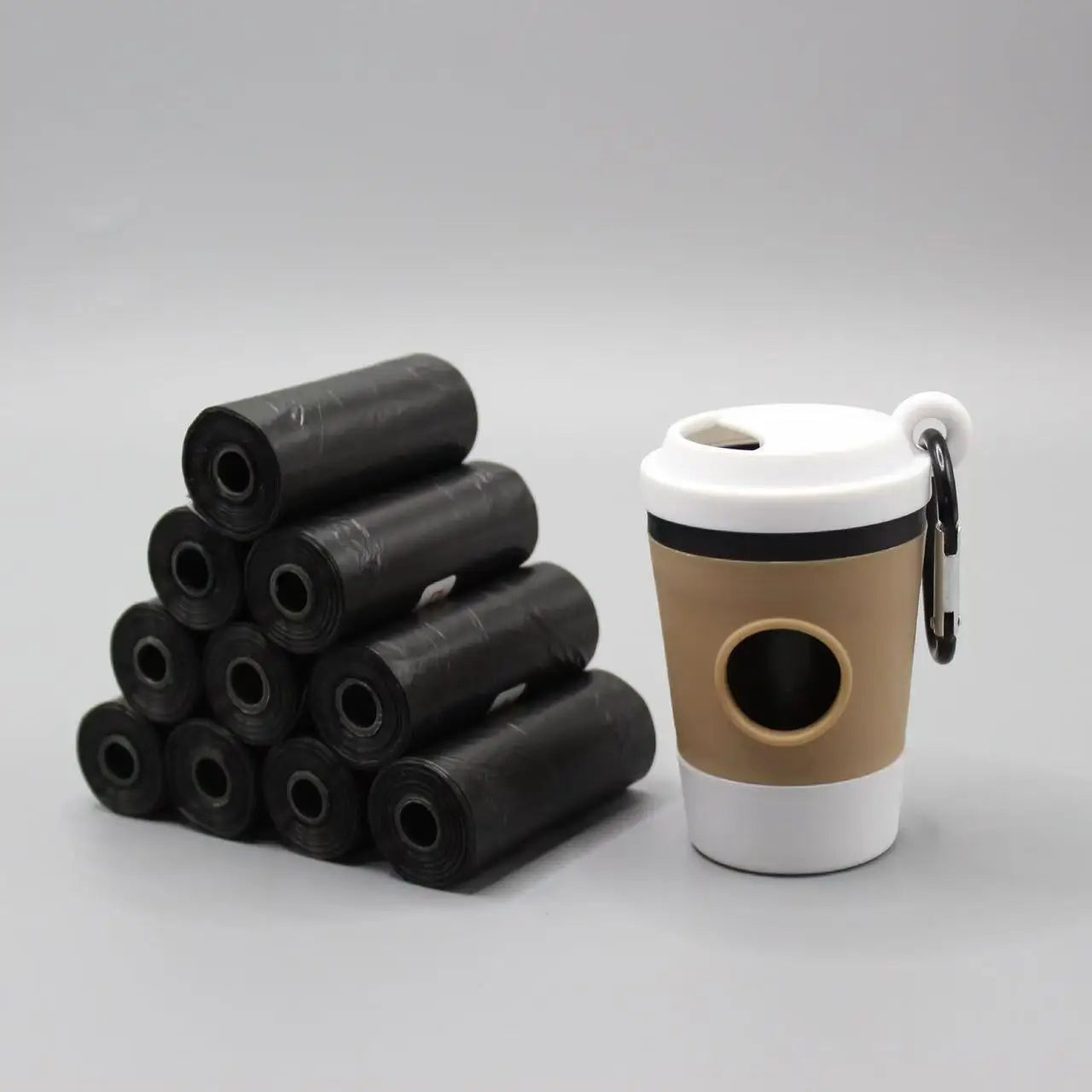 Durable & Portable Dog Poop Bag Holder – Stylish Coffee Cup Dispenser for Outdoor Use!