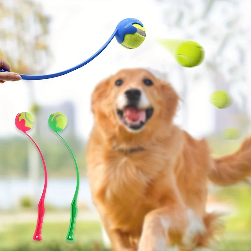 2pcs pet tennis ball thrower, outdoor training dog toy ball thrower