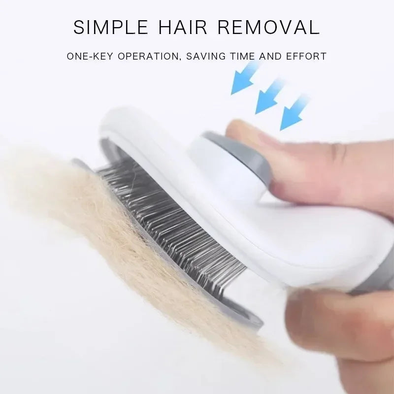 - Tangle-Free Magic! Quick-Clean Pet Hair Remover Brush for Dogs & Cats!