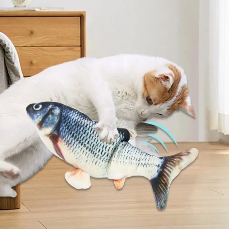 - Floppy Fun! USB-Charging Fish Toy – Wiggles & Engages Your Pup and Cats!