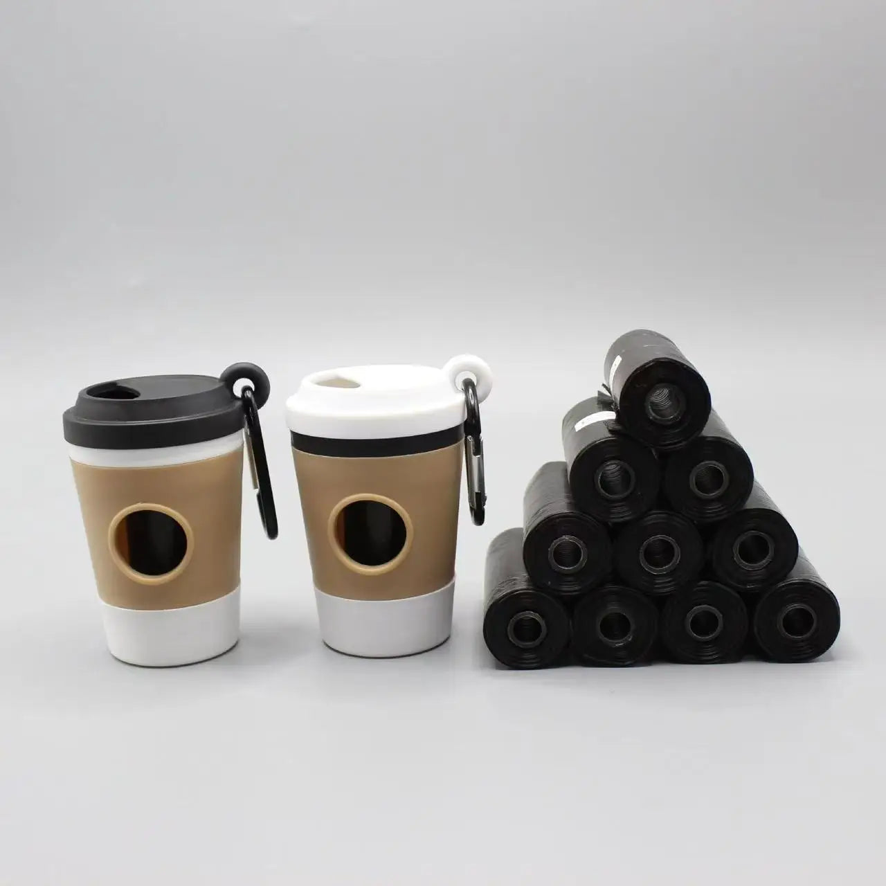 Durable & Portable Dog Poop Bag Holder – Stylish Coffee Cup Dispenser for Outdoor Use!