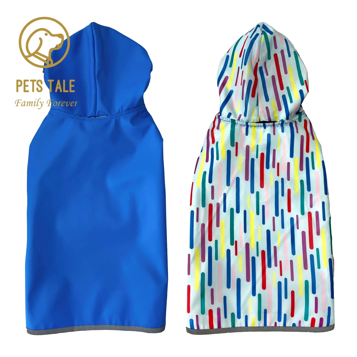 - Bright & Waterproof – Two-Way Wear Dog Raincoat for All-Weather Protection!