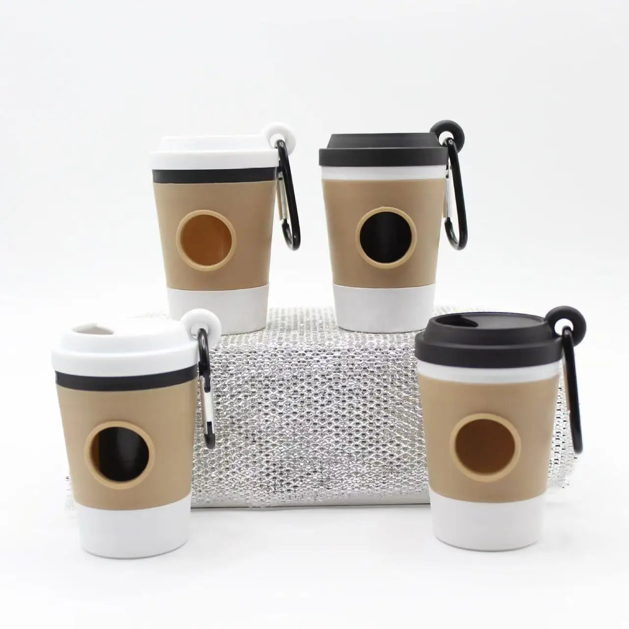 Durable & Portable Dog Poop Bag Holder – Stylish Coffee Cup Dispenser for Outdoor Use!
