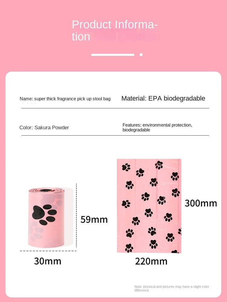 Go Green! Extra-Thick, Degradable Pet Waste Bags for Hassle-Free Cleanup!