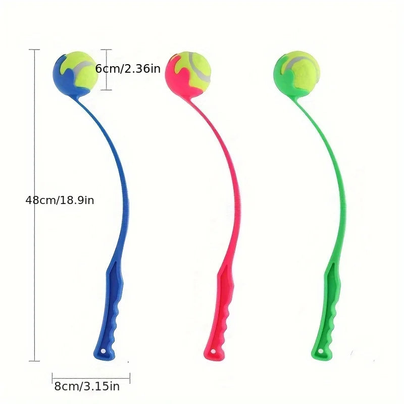 2pcs pet tennis ball thrower, outdoor training dog toy ball thrower