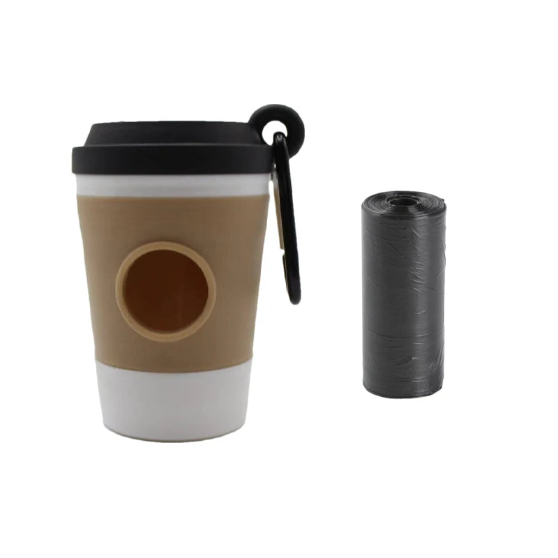 Durable & Portable Dog Poop Bag Holder – Stylish Coffee Cup Dispenser for Outdoor Use!
