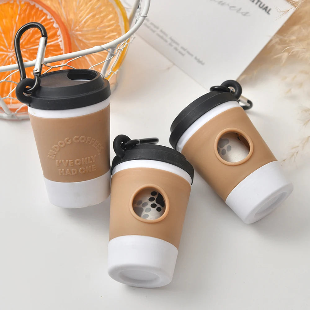 Durable & Portable Dog Poop Bag Holder – Stylish Coffee Cup Dispenser for Outdoor Use!