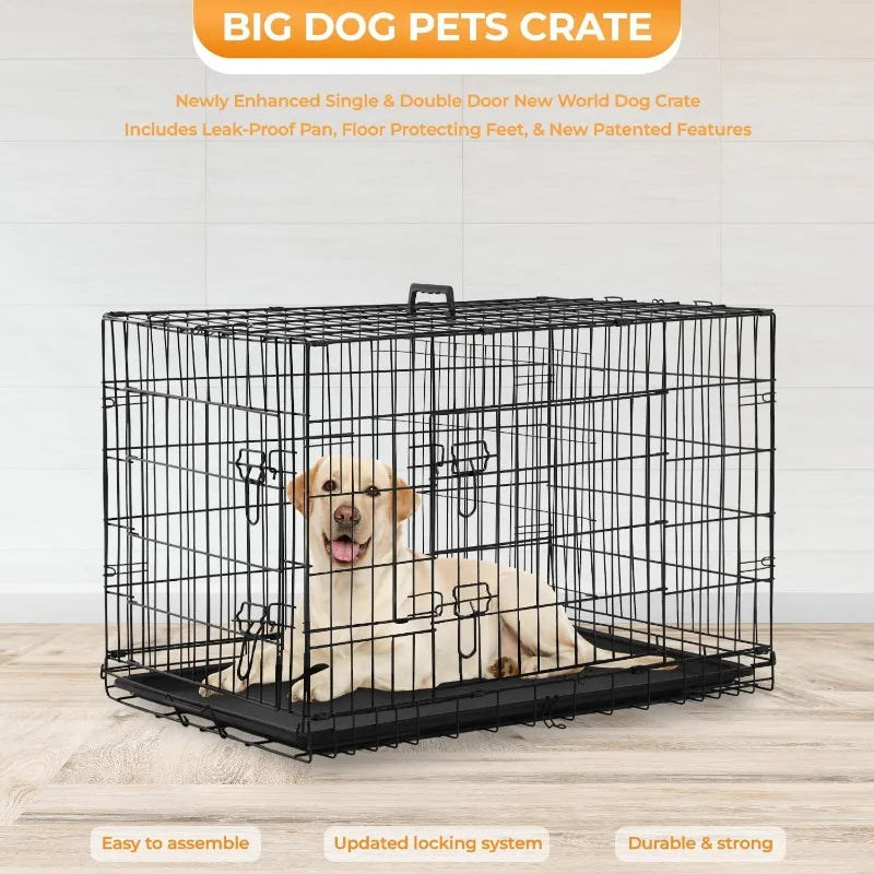- Durable Travel Dog Kennel – Indoor & Outdoor Use, Perfect for Medium & Large Breeds!