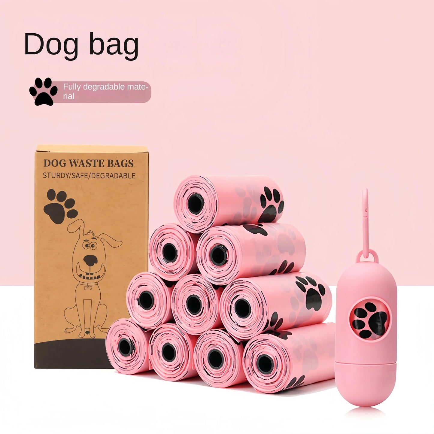 Go Green! Extra-Thick, Degradable Pet Waste Bags for Hassle-Free Cleanup!