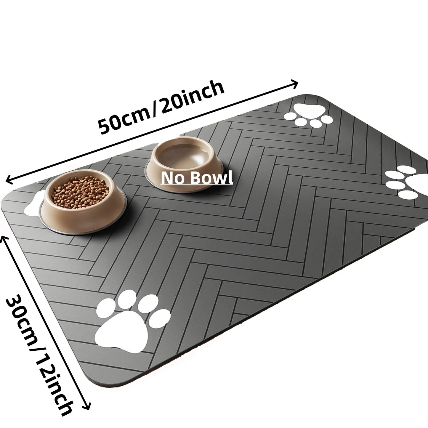 No More Spills! Absorbent & Leak-Proof Pet Food & Water Bowl Mat!