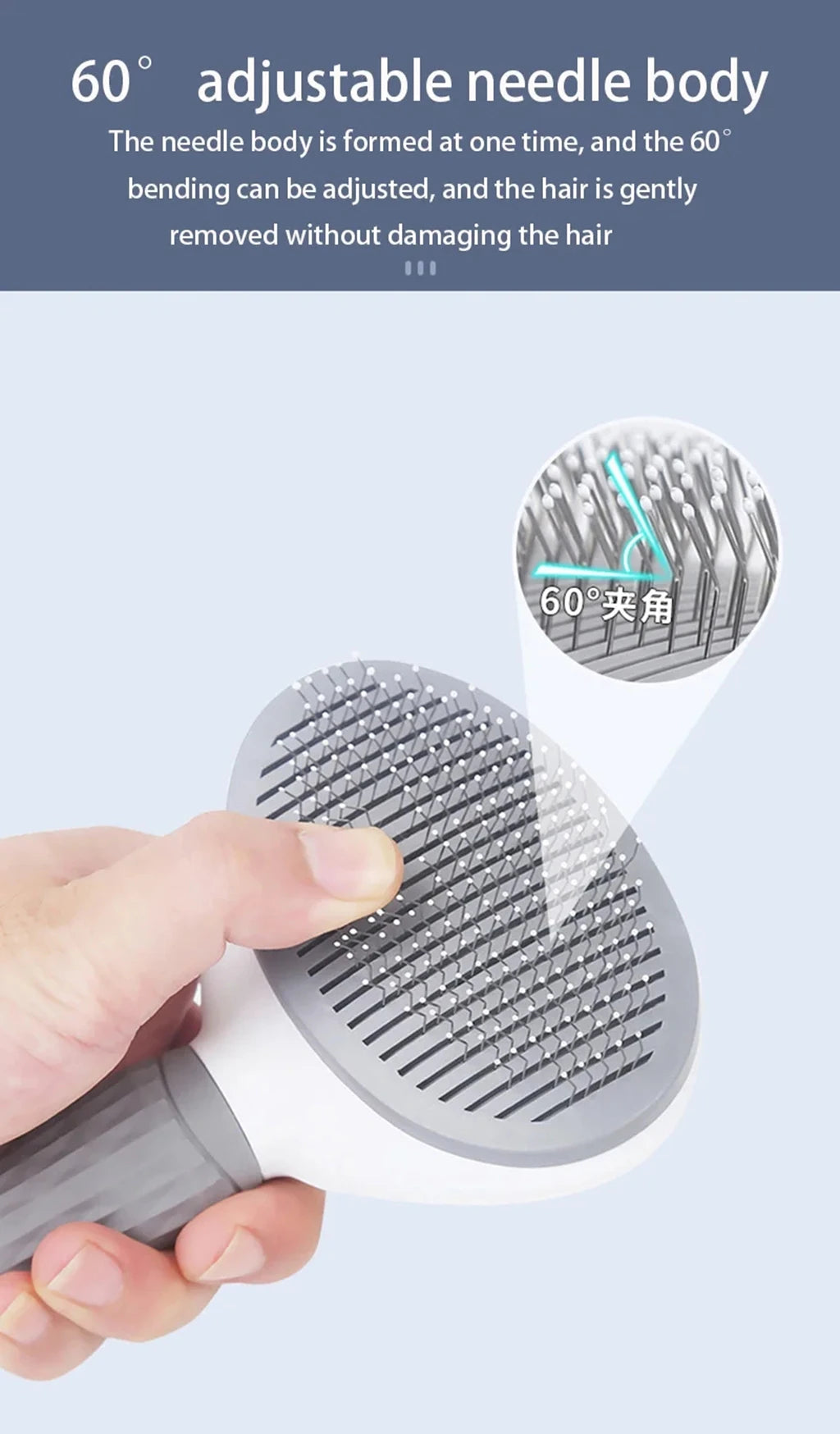 - Tangle-Free Magic! Quick-Clean Pet Hair Remover Brush for Dogs & Cats!
