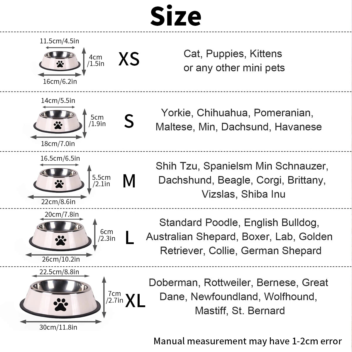Heavy-Duty Stainless Steel Pet Food Bowl – Safe, Sturdy & Ideal for Feeding!