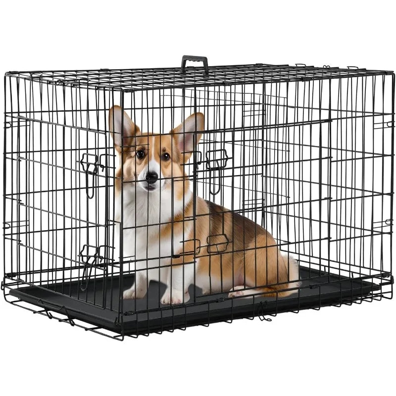 - Durable Travel Dog Kennel – Indoor & Outdoor Use, Perfect for Medium & Large Breeds!