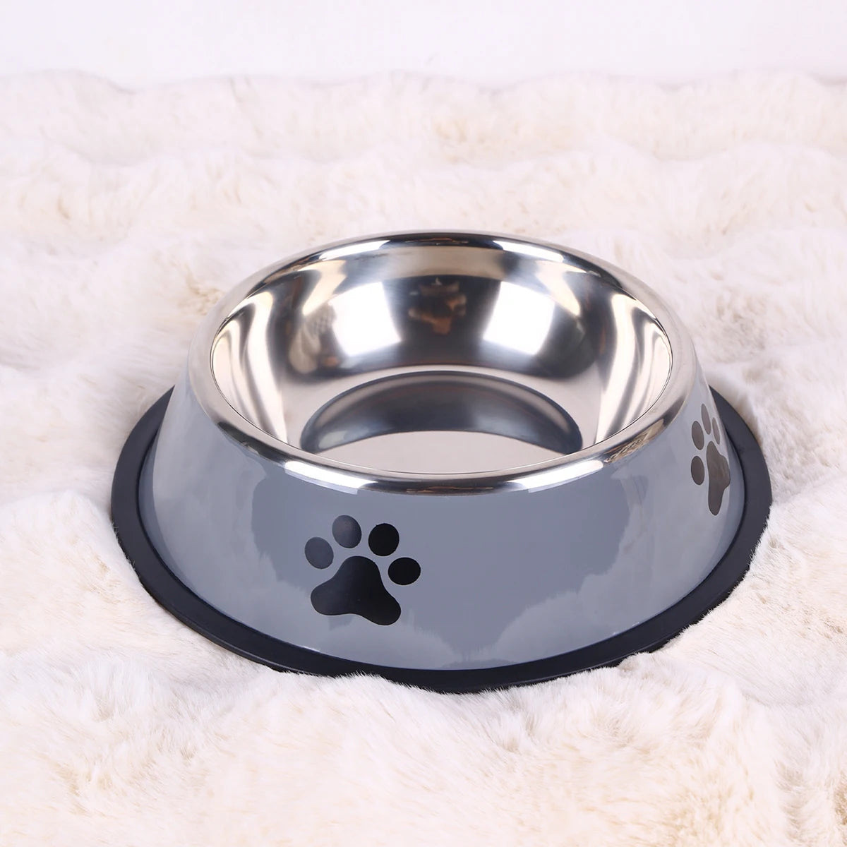 Heavy-Duty Stainless Steel Pet Food Bowl – Safe, Sturdy & Ideal for Feeding!