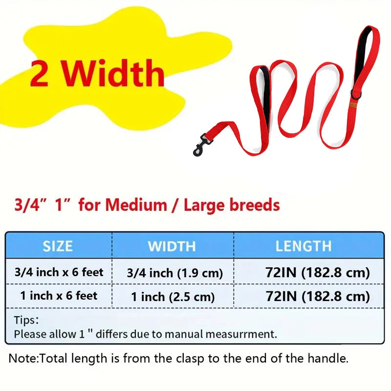 Stay in Charge – Durable, Padded Dual-Handle Dog Leash for All Breeds!