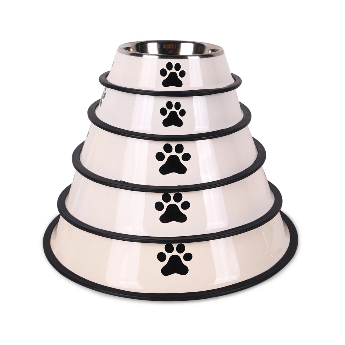 Heavy-Duty Stainless Steel Pet Food Bowl – Safe, Sturdy & Ideal for Feeding!
