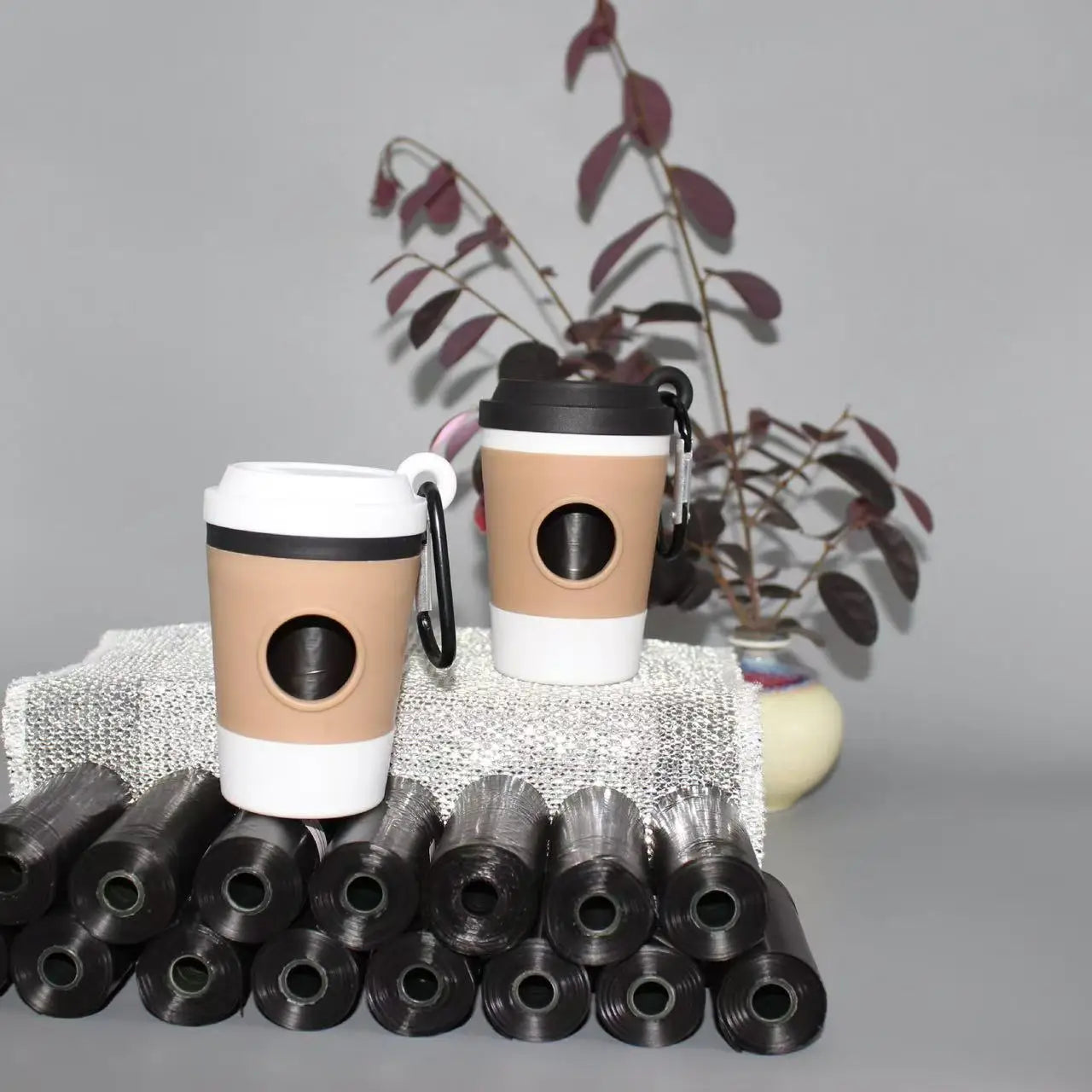 Durable & Portable Dog Poop Bag Holder – Stylish Coffee Cup Dispenser for Outdoor Use!